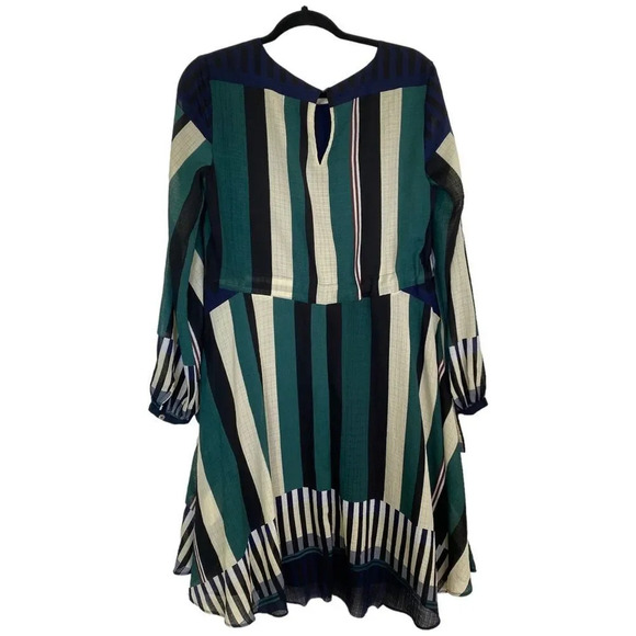 ANTHROPOLOGIE Sunday In Brooklyn Leger Dress Striped Fit & Flare Size Small - Picture 3 of 8